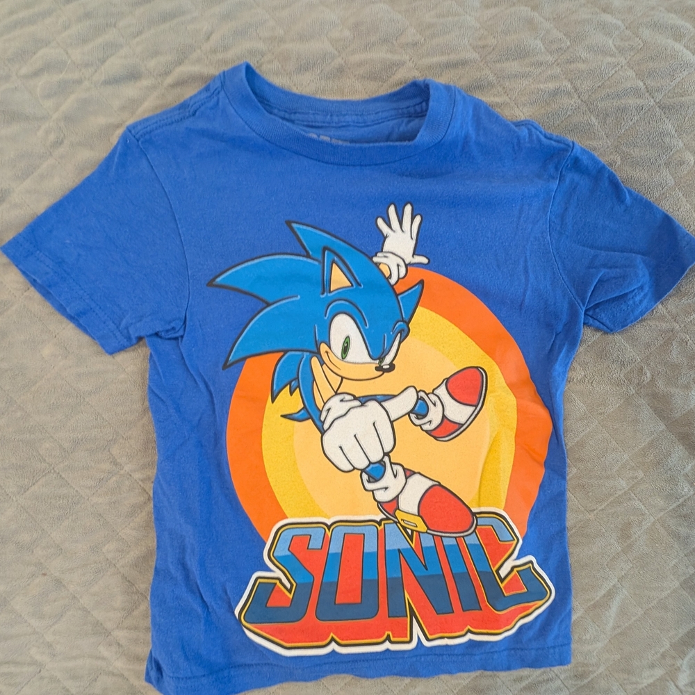 Sonic Kids XS Blue T-Shirt
